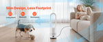Amocart Bladeless Tower Fan 65°/80° Oscillating Standing Fan 8/12 Speeds & 8/9-Hour Timer 14.76/15.42 ft High Velocity for Home