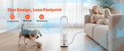 Load image into Gallery viewer, Amocart Bladeless Tower Fan 65°/80° Oscillating Standing Fan 8/12 Speeds &amp; 8/9-Hour Timer 14.76/15.42 ft High Velocity for Home
