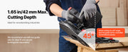 Load image into Gallery viewer, SucceBuy Track Saw 6-1/2-Inch Plunge-Cut Circular Saw Kit 2.16 in Cutting Depth for Wood Plastic, Guide Rail Not Included Black
