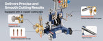 Amocart CG2-11Y Manual Pipe Cutting Machine 0.2"-2" Thick Pipe Beveling Machine w/ 82in Chain Portable Torch Beveling GasCutter