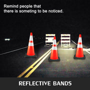 Bild in Galerie-Viewer laden, SucceBuy 36 in 6 Pack PVC Traffic Safety Parking Cones Reflective Collars Higher Warning for Traffic Control Construction Sites
