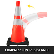 Bild in Galerie-Viewer laden, SucceBuy 36 in 6 Pack PVC Traffic Safety Parking Cones Reflective Collars Higher Warning for Traffic Control Construction Sites
