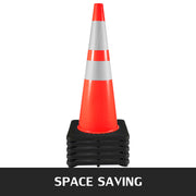 Bild in Galerie-Viewer laden, SucceBuy 36 in 6 Pack PVC Traffic Safety Parking Cones Reflective Collars Higher Warning for Traffic Control Construction Sites
