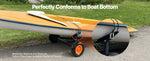 Amocart 420lbs Boat Trailer Dolly Carbon Steel Kayak Mover with 15.7in Pneumatic Tires & Bracket for Moving Fishing Motorboat
