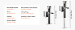 Amocart 2500Lbs Trailer Jack Swivel Bolt-on Trailer Jack with Ergonomic Handle 15in Vertical Travel for RV Yacht Trailers