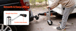 SucceBuy 2000LBS Trailer Jack with Wheel Swivel Boat Jack with PP Dual Wheel & Ergonomic Handle 15-27in Lift Range for RVs Boats