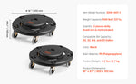 SucceBuy 1/2 Packs Trash Can Dolly Round Roller Base with 4 Lockable Wheels Rolling Barrel Cart Fit 20/32/44/55 Gal Containers