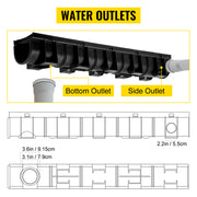 Bild in Galerie-Viewer laden, Amocart Drainage Trench Driveway Channel Drain With Plastic Grate 3-5 Pack HDPE Floor Drain Trench Drain Grate For Garden
