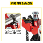 Amocart Steel Tripod Pipe Chain Vise 1/8-5in Capacity Foldable Legs Tri-Stand Bench Vice for Fixing Support Bending Metal Pipes