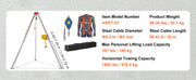 Load image into Gallery viewer, Amocart 1800/2600 lbs Confined Space Tripod Kit Winch Confined Space Rescue Tripod Fall Protection For  Confined Spaces
