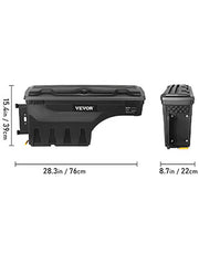 Bild in Galerie-Viewer laden, Amocart Truck Bed Storage Box Lockable Lid Waterproof ABS Wheel Well Tool Box 6.6 Gal with Password Padlock Fit for Driver Side
