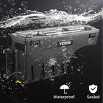 Amocart Truck Bed Storage Box Lockable Lid Waterproof ABS Wheel Well Tool Box 6.6 Gal with Password Padlock Fit for Driver Side