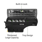 Amocart Truck Bed Storage Box Lockable Lid Waterproof ABS Wheel Well Tool Box 6.6 Gal with Password Padlock Fit for Driver Side