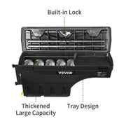 Load image into Gallery viewer, SucceBuy Truck Bed Storage Box Lockable Lid Waterproof ABS Wheel Well Tool Box 6.6 Gal with Password Padlock Fit for Driver Side
