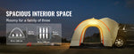 Amocart SUV Camping Tent, 8'-8' SUV Tent Attachment for Camping with Rain Layer and Carry Bag, PU2000mm Double Layer Truck Tent