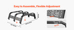 SucceBuy Overland Truck Bed Rack 49.2-67.9 in Width  Rack w/ Sidebar 900 lbs Static Capacity Duty Steel  w/Tacoma/Gladiator JT