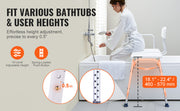 Load image into Gallery viewer, Amocart Tub Transfer Bench for Bathtub Shower Seats Lightweight Shower Bench with Non-Slip Bath Seats with Armrest and Backrest
