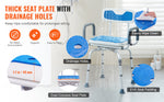 Amocart Swivel Shower Chair 360 Degree Adjustable with Armrest and Backrest for Shower or Bathtub Non-Slip for Elderly Disabled