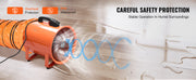 Load image into Gallery viewer, Amocart Portable Exhaust Fan 16in Industrial Cylinder Fan with 5M/10M Duct Hose Exhaust Blower for Sucking Dust Home Workplace
