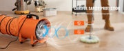 Load image into Gallery viewer, SucceBuy 8 inch Exhaust Fan Industrial Ventilation Fan with 10M/5M PVC Duct Hose 230W Portable Extractor Blower Warehouse Home
