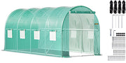 Charger l'image dans la visionneuse de galerie, Amocart Walk-in Tunnel Greenhouse Galvanized Frame &amp; Waterproof Cover 15x7x7/10x7x7/20x10x7/12x7x7 ft Greenhouses &amp; Cold Frames
