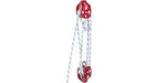 SucceBuy Twin Sheave Block & Tackle 2/5-1/2in 100Ft Braid Rope 35KN 7700LBS Lifting Trellis Rigging Cargo Slings for Garage