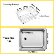 Load image into Gallery viewer, Amocart 15L Ultrasonic Cleaner Lave-Dishes Portable Washing Machine with Digital Timer Ultrasound Home Jewelry Clean Appliances
