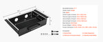 Amocart 13in/22in Under Desk Drawer Slide Out Desktop Storage Box Mounted Pullout Undertable Drawer Organizer for Office Home