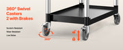 Bild in Galerie-Viewer laden, Amocart 3-Tier 300/500Lbs Rolling Utility Cart Storage Rack with Swivel Wheels Food Service Trolley for Office Kitchen Bathroom
