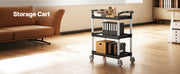 Bild in Galerie-Viewer laden, Amocart 3-Tier 300/500Lbs Rolling Utility Cart Storage Rack with Swivel Wheels Food Service Trolley for Office Kitchen Bathroom

