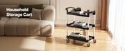 Bild in Galerie-Viewer laden, Amocart 3-Tier 300/500Lbs Rolling Utility Cart Storage Rack with Swivel Wheels Food Service Trolley for Office Kitchen Bathroom
