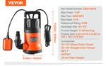 SucceBuy Utility Pump 1HP 4000GPH High Flow 31ft Head Sump Submersible Water Pump with 10ft Long Power Cord for Draining Water