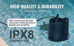 Amocart Utility Pump 1/3HP 2450GPH High Flow 30ft Head Sump Pump Submersible Water Pump 10ft Long Power Cord for Draining Water