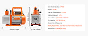 Load image into Gallery viewer, Amocart 3.5 CFM 1/4 HP HVAC Single Stage AC Vacuum Pump &amp; Oil Bottle for R134a R22 R410a Systems, Air Conditioner Maintenance
