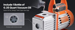 Amocart 3.5 CFM 1/4 HP HVAC Single Stage AC Vacuum Pump & Oil Bottle for R134a R22 R410a Systems, Air Conditioner Maintenance