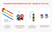 Load image into Gallery viewer, SucceBuy 3.5 CFM 4.5 CFM Vacuum Pump &amp; Gauge Set, Single Stage Rotary Vane HVAC &amp; Hoses for R134a R12 R22 R502a R410A R404 R407C
