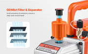 Load image into Gallery viewer, Amocart Vacuum Pump &amp; Oil Bottle 3.5CFM/4CFM/5CFM 1-Stage or 6CFM 9CFM 2-Stage, R134a R22 R410a Systems Conditioner Maintenance
