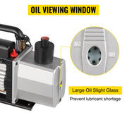 Charger l'image dans la visionneuse de galerie, Amocart 8CFM 2Stage Rotary Vane Professional Vacuum Pump (15Micron 3/4HP 1/4"flare 3/8 SAE 1/2"ACME inlet) for Air Conditioning
