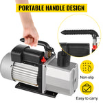 Amocart 8CFM 2Stage Rotary Vane Professional Vacuum Pump (15Micron 3/4HP 1/4"flare 3/8 SAE 1/2"ACME inlet) for Air Conditioning