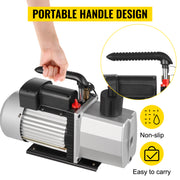 Charger l'image dans la visionneuse de galerie, Amocart 8CFM 2Stage Rotary Vane Professional Vacuum Pump (15Micron 3/4HP 1/4"flare 3/8 SAE 1/2"ACME inlet) for Air Conditioning
