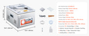 Load image into Gallery viewer, Amocart DZ-260A Chamber Vacuum Sealer with 15.7" Sealing Length Kitchen Vacuum Packing Machine for Home Foods Meats Marinades
