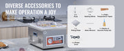 Load image into Gallery viewer, SucceBuy Food Vacuum Packing Machine DZ-260A Commercial Chamber Vacuum Sealer Kitchen Meat Packaging Food Saver Sealing Machine
