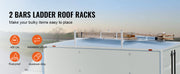 Load image into Gallery viewer, Amocart Van Roof Ladder Rack 2Bars Aluminum Alloy Roof Ladder Racks 400 LBS Capacity Rain-Gutter Roof Rack for Van CargoTrailer
