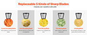 Bild in Galerie-Viewer laden, Amocart Electric Cheese Grater Salad Maker 200W Salad Shooter Electric Vegetable Slicer Shredder Chopper for Fruits with 5 Att
