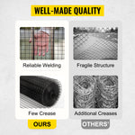 Amocart Welded Wire Fence Vinyl Coated Chicken Rabbit Mesh 1"x1" 16 Gauge 24"x50'/24"x100'/36"x50' Black Hardware Cloth & Mesh