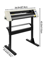 Amocart 28Inch Vinyl Cutter/Plotter Sign Cutting Machine Software 3 Blades Backlight LCD Display White SIGNMASTER Software