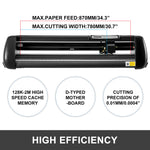 Amocart 34 Inch Vinyl Cutting Plotter Cutter Machine with 3 Blades SIGNMASTER Software Kit for Sign/Drawing/Decoration/Sticker