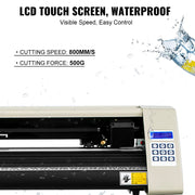 Bild in Galerie-Viewer laden, Amocart 28Inch Vinyl Cutter/Plotter Sign Cutting Machine Software 3 Blades Backlight LCD Display White SIGNMASTER Software

