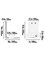 Amocart Murphy Wall Bed Hardware Kit Spring Mechanism Horizontal Stainless queen Size With 2 Steady Bed Legs Quick Set Up White