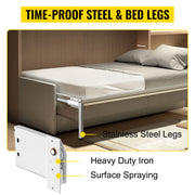 Charger l'image dans la visionneuse de galerie, Amocart Murphy Wall Bed Hardware Kit Spring Mechanism Horizontal Stainless queen Size With 2 Steady Bed Legs Quick Set Up White
